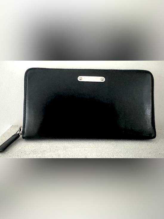 Saint Laurent Other - SAINT LAURENT Black Leather Zip Around Organizer Travel Wallet YSL EUC
